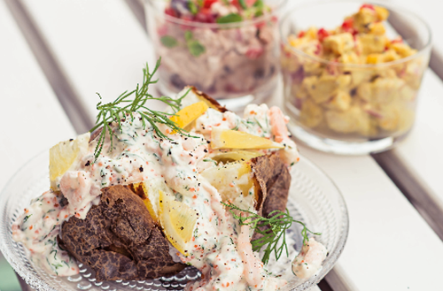 Bakad potatis med tre röror